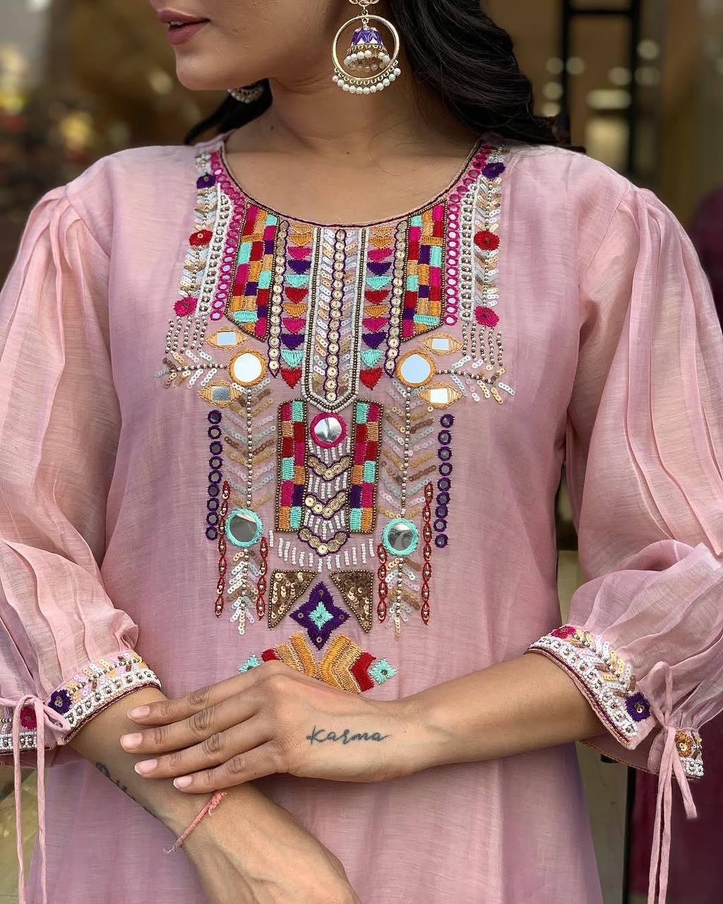 Chanderi elegant suit set