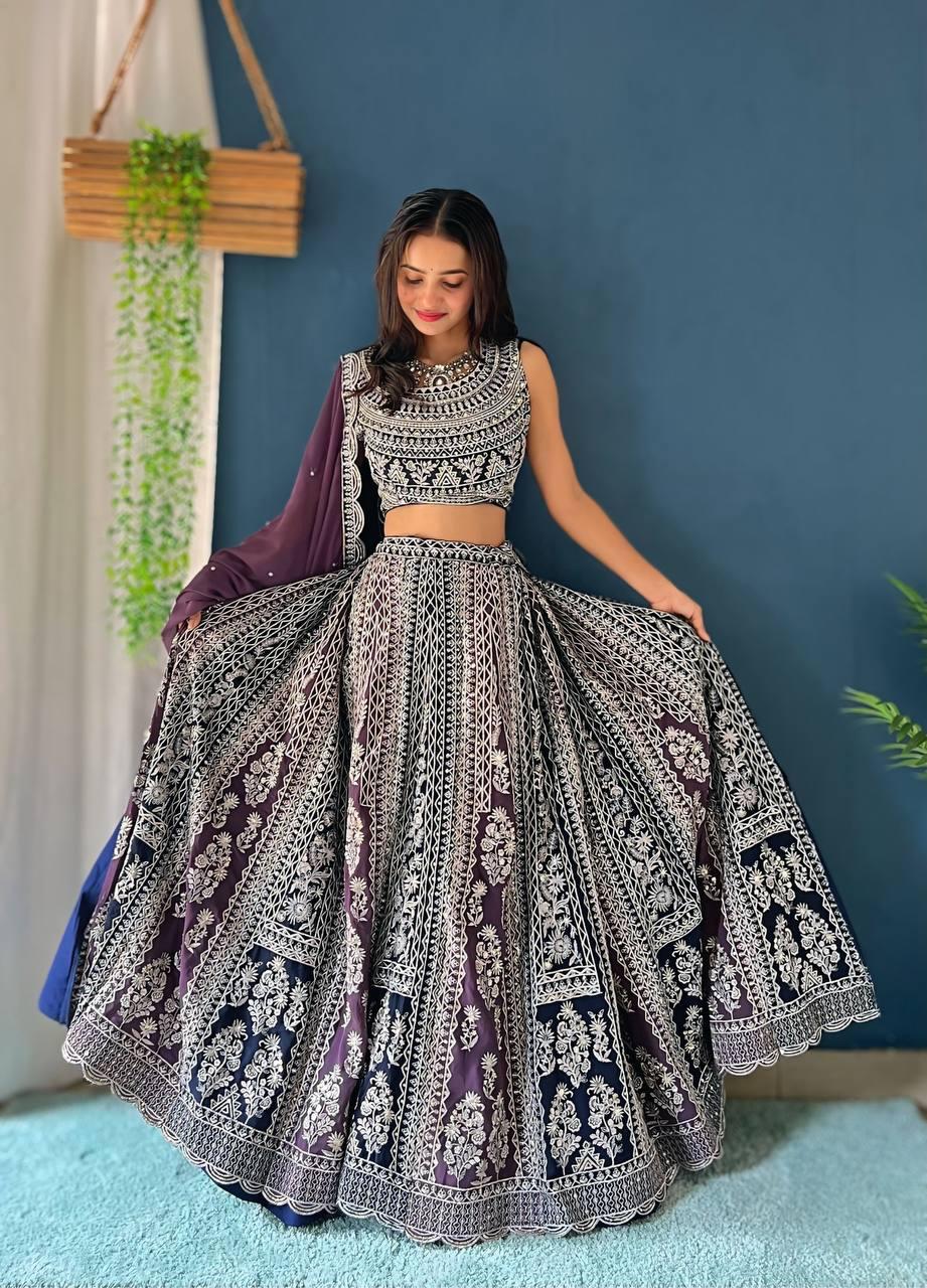 Faux georgette Lehnga