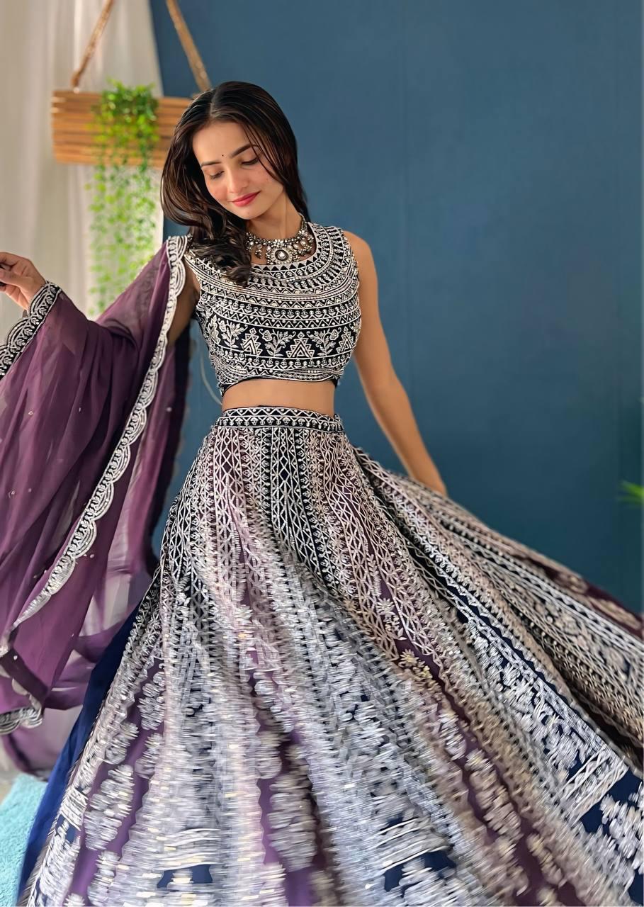 Faux georgette Lehnga