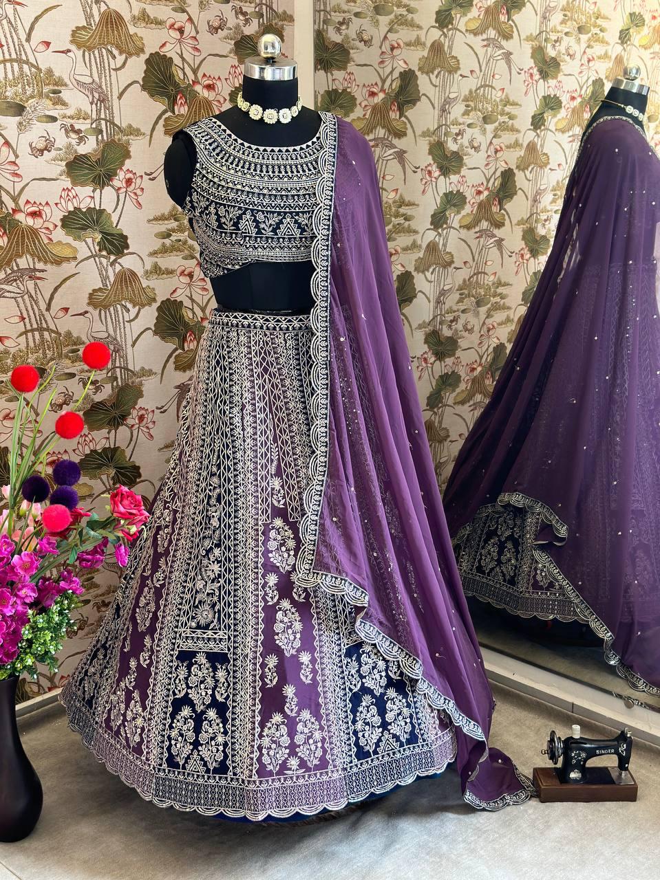 Faux georgette Lehnga
