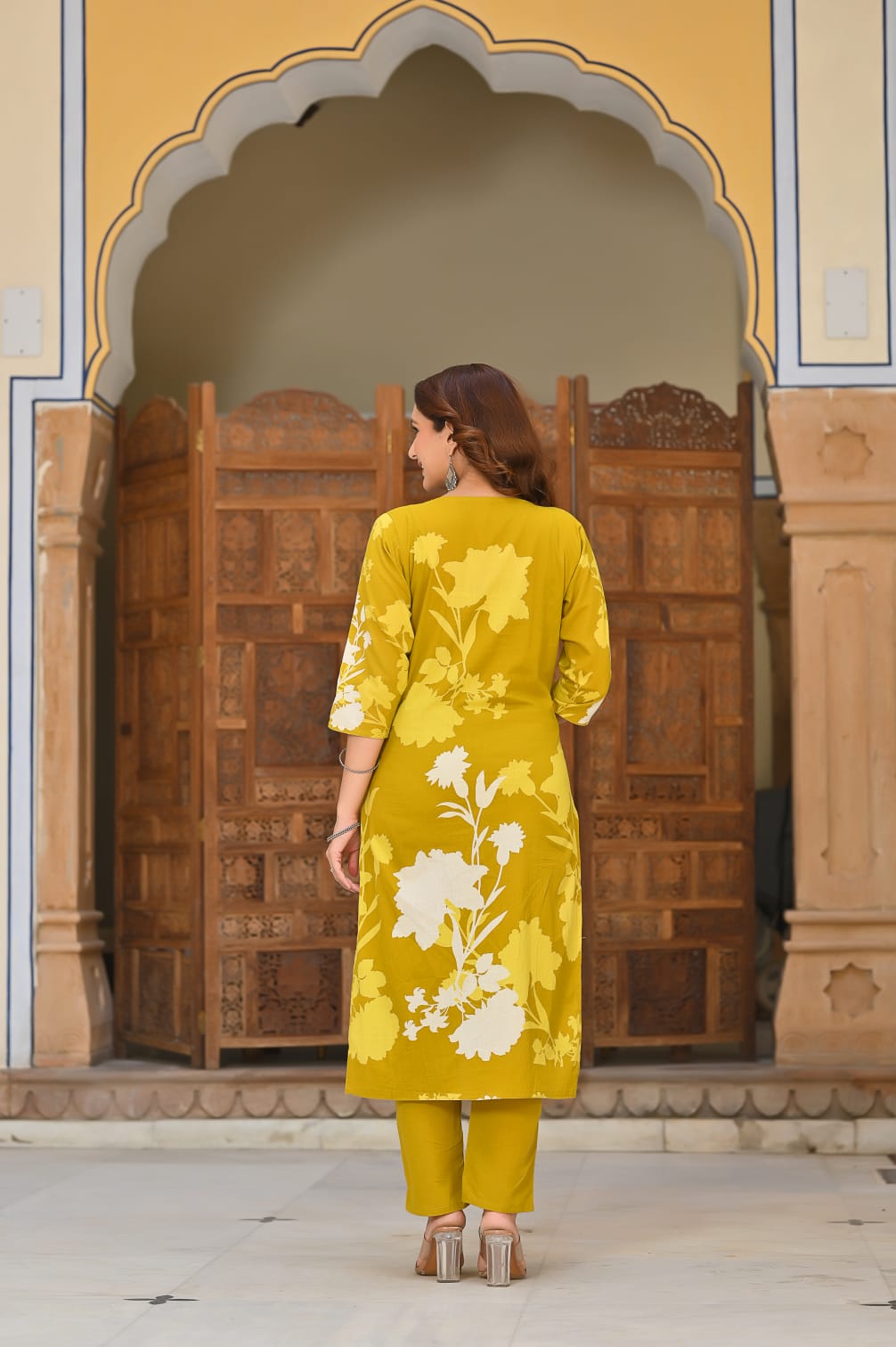 Elegant Pure Cotton Comfortable Suit set Mustard