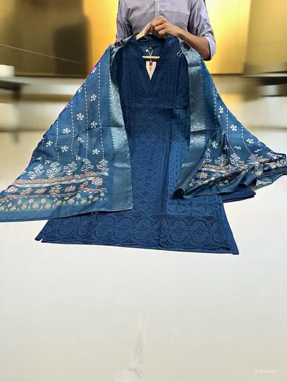 Schiffli Designer Kurta Set