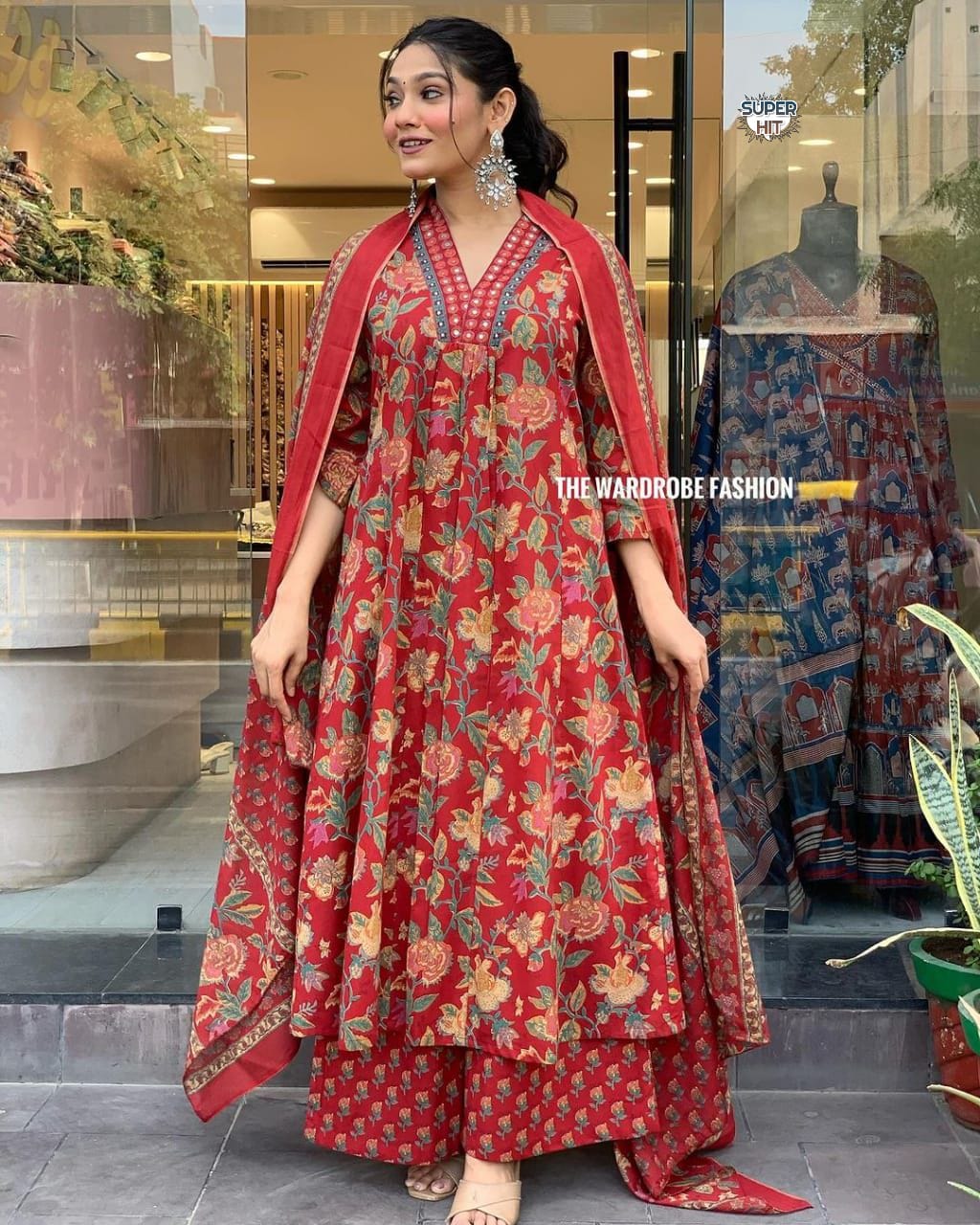 Anarkali Kurta Pant Dupatta