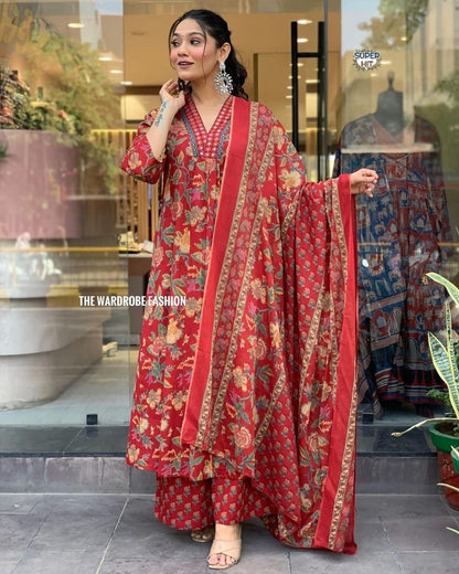 Anarkali Kurta Pant Dupatta