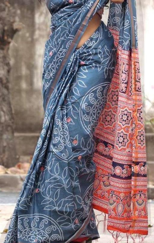 COTTON BANDHANI SAAREE