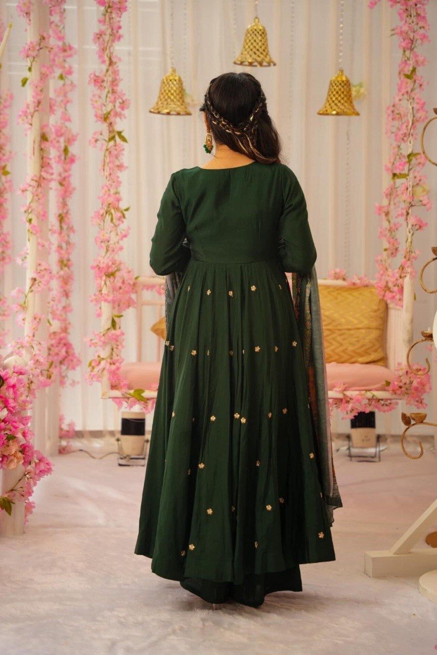 Green Colour Anarkali suit