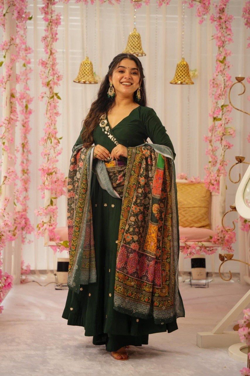 Green Colour Anarkali suit