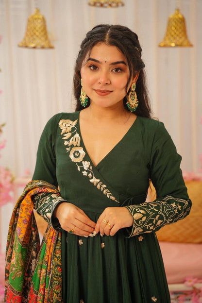 Green Colour Anarkali suit