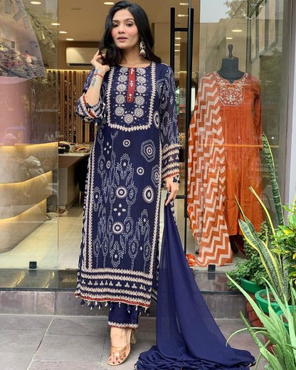 Blue Kodi Suit Set