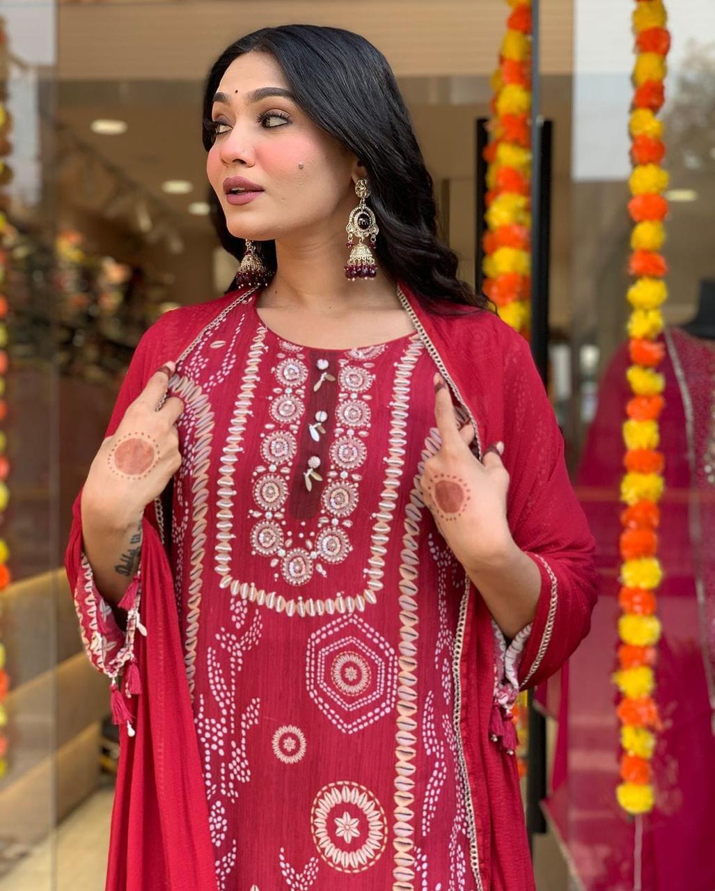 Red Kodi Suit Set