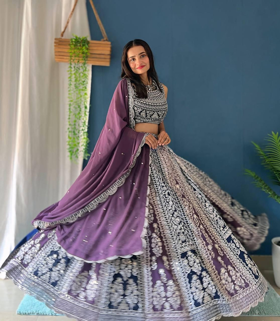 Faux georgette Lehnga