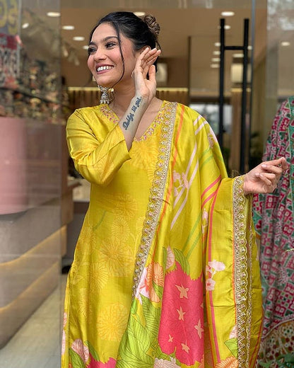 KURTI PANT WITH DUPATTA