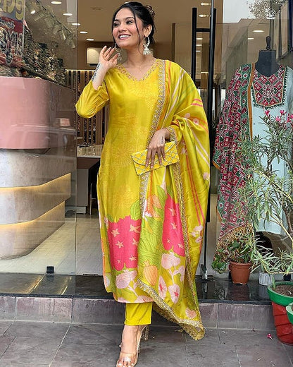 KURTI PANT WITH DUPATTA