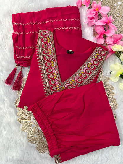 Dupatta Set Pink