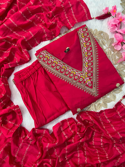 Dupatta Set Pink