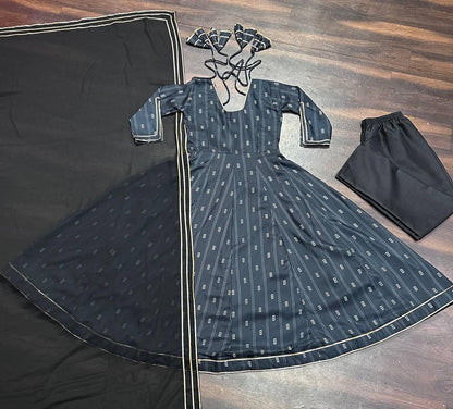 Black Designer Anarkali Suit