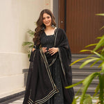 Black Designer Anarkali Suit