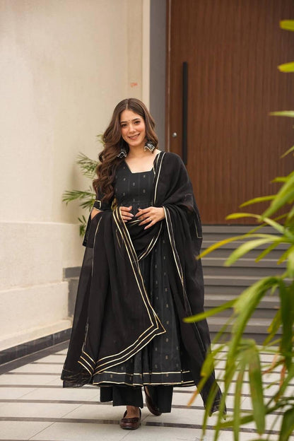 Black Designer Anarkali Suit