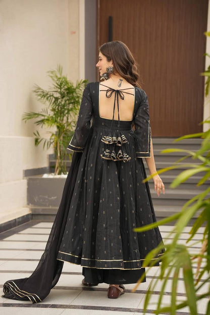 Black Designer Anarkali Suit
