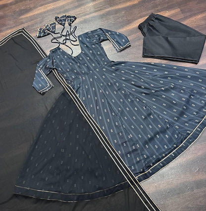 Black Designer Anarkali Suit