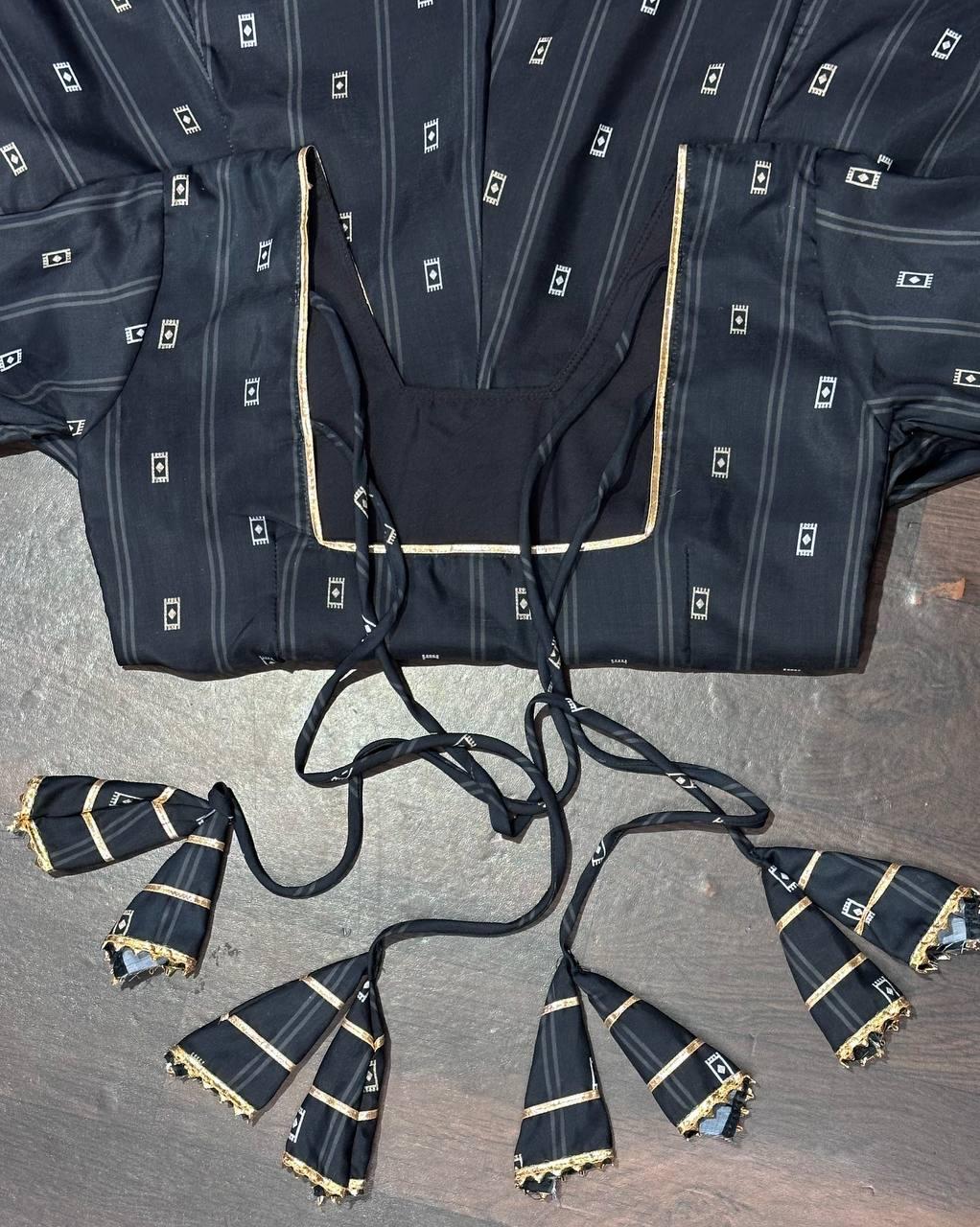 Black Designer Anarkali Suit