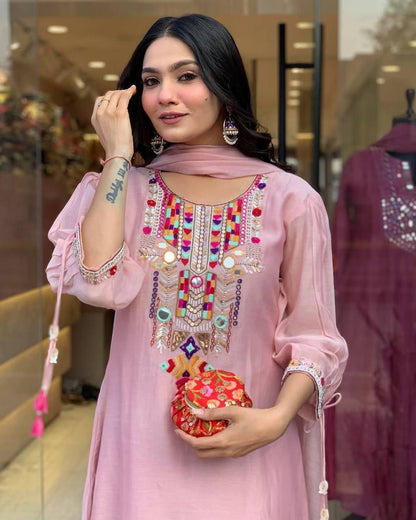 Chanderi elegant suit set