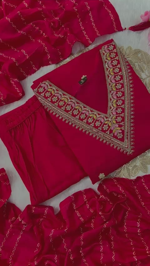 Dupatta Set Pink
